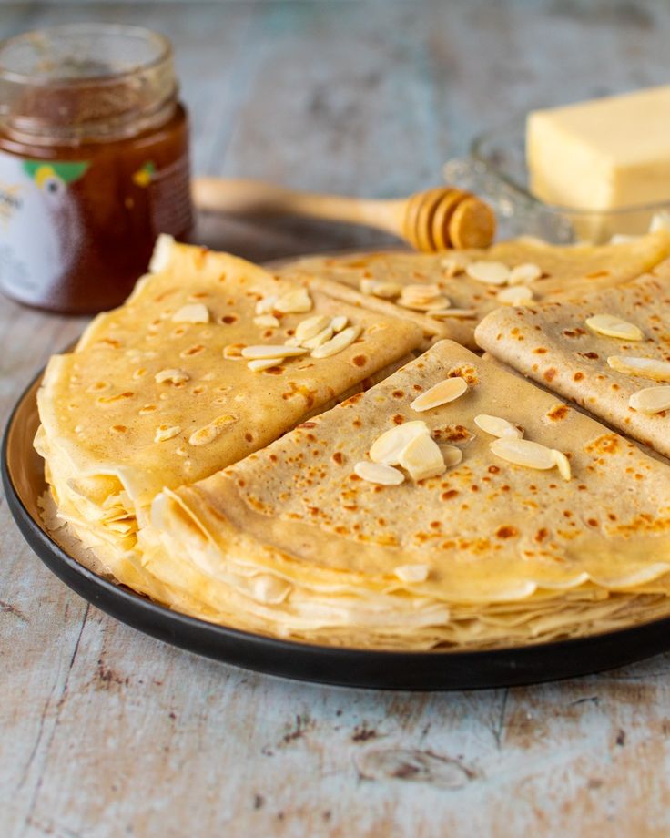 Crêpe miel et fruits secs